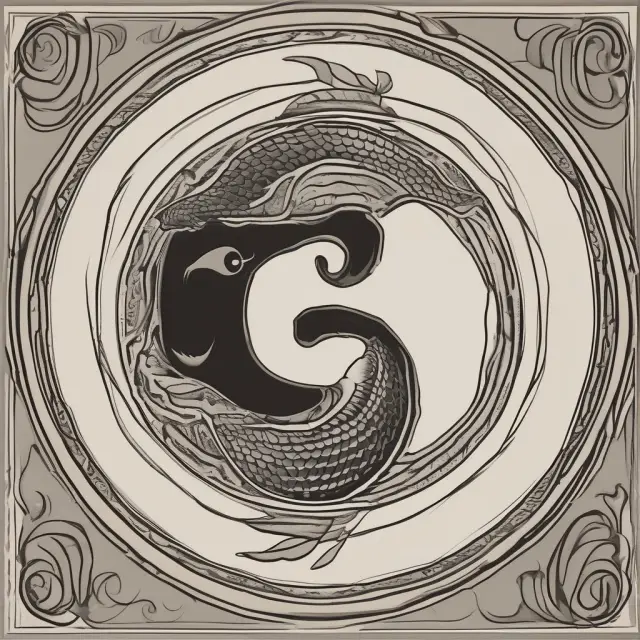 Scales balanced with yin-yang symbols symbolizing the advantages (yang) and disadvantages (yin) of free trade