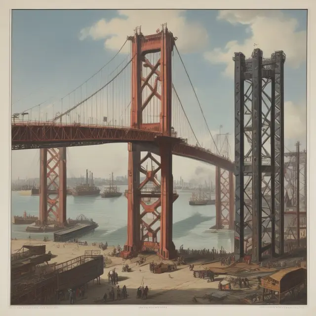 Steel structures symbolizing the regulations, procedures, and institutions that govern free trade areas