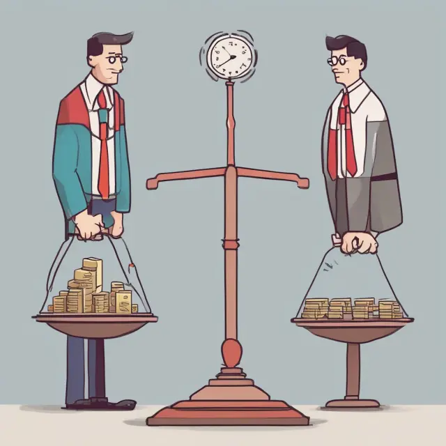 Accountant meticulously weighing sales against capital expenditures to calculate Free Cash Flow