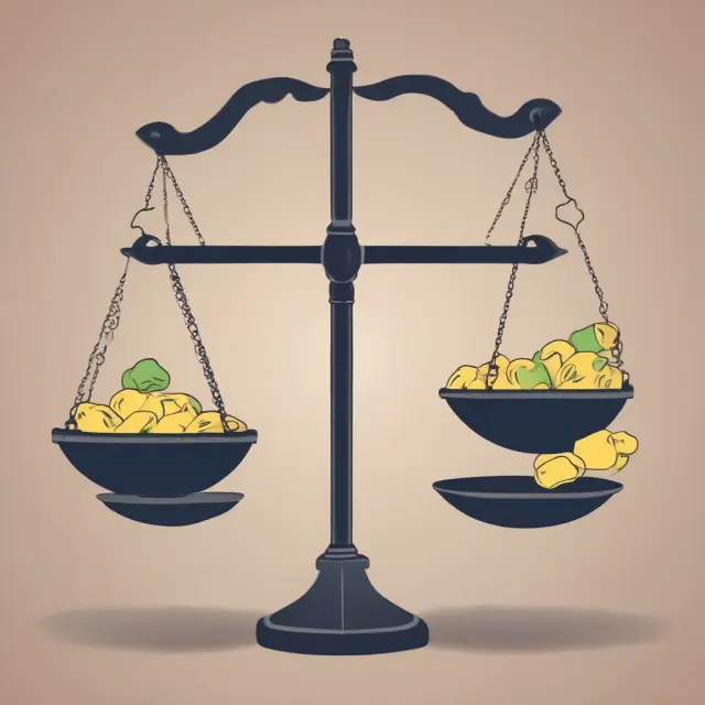 A balanced scale with earnings (GaAP/IFRS) on one side and free cash flow on the other, signifying their comparison in evaluating a company