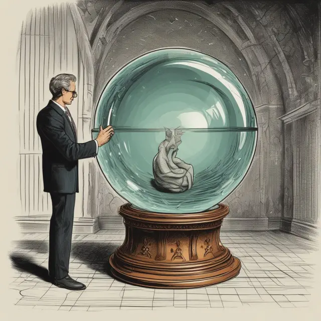 Institutional investor examining companies