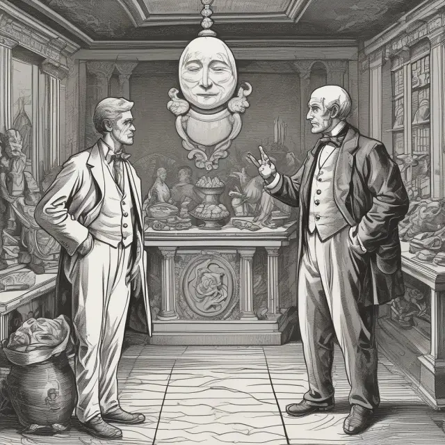 An image of the id, ego, and superego depicted as competing forces in a marketplace, highlighting consumer decision-making according to Freud