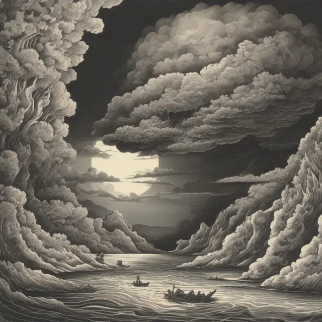 A wave of unconscious desires challenging Freudian motivation theory, representing the limitations and criticisms faced by this influential theory in understanding consumer behavior