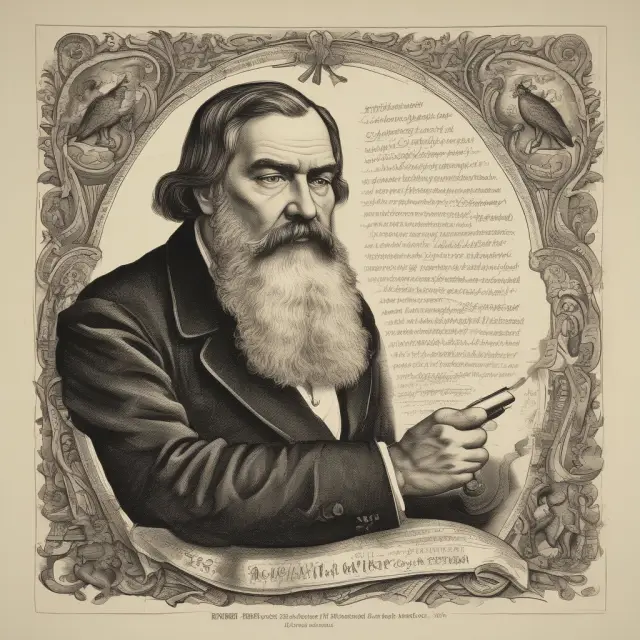 A golden quill writing on a scroll amidst images of Marxist governments: Soviet Union, Cuba, and China.