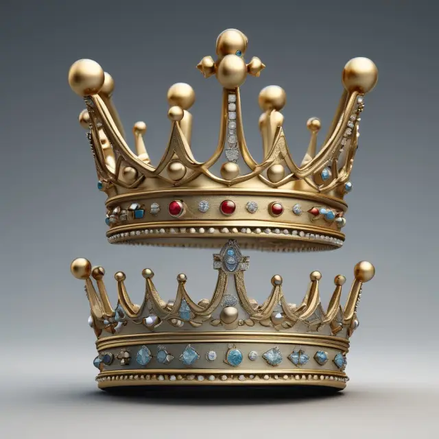 Crowns represent FRM and CFA designations intertwined, symbolizing the unique combination of risk management and investment analysis skills.