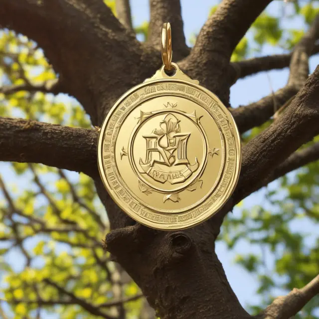 Golden FRM medallion on a growing tree, representing professional progress and industry demand for risk management skills.