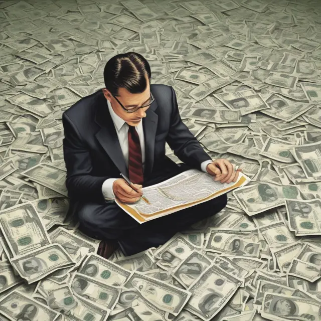 A tax agent examines floating-rate note adjustable coupons, representing the need to factor in federal and state income taxes for optimal investment decisions.