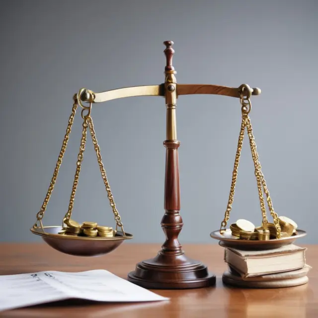 A balance scale tips towards approval as a person hands over a mortgage document to a cosigner