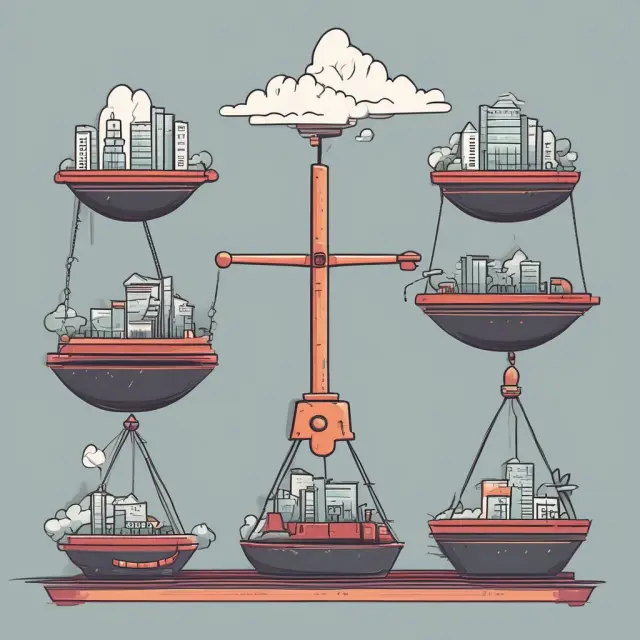 Two scales weighing Front-End Loads and Back-End Loads, representing fees for long-term investments