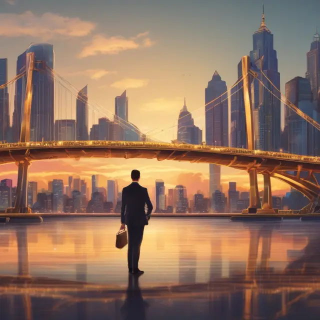 A golden key symbolically connecting clients and a business, with the front office acting as a bridge between them