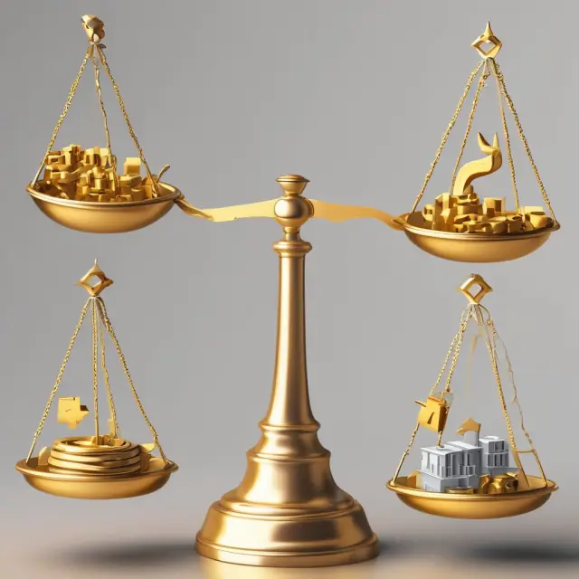Golden scales symbolizing full costing in five industries: manufacturing, service, construction, retail, professional services.