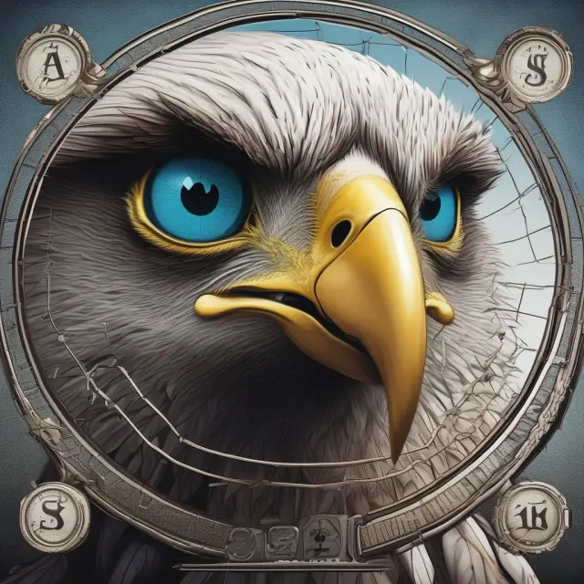 An eagle with an SEC logo perches over a transparent timeline, symbolizing the regulatory body