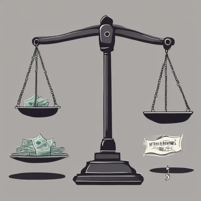 A set of scales with unemployment on one side and inflation on the other, representing the delicate balance that policymakers must maintain.