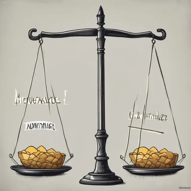 Image of two scales balancing investor advantages and founder dilution with a full ratchet pendulum determining the balance