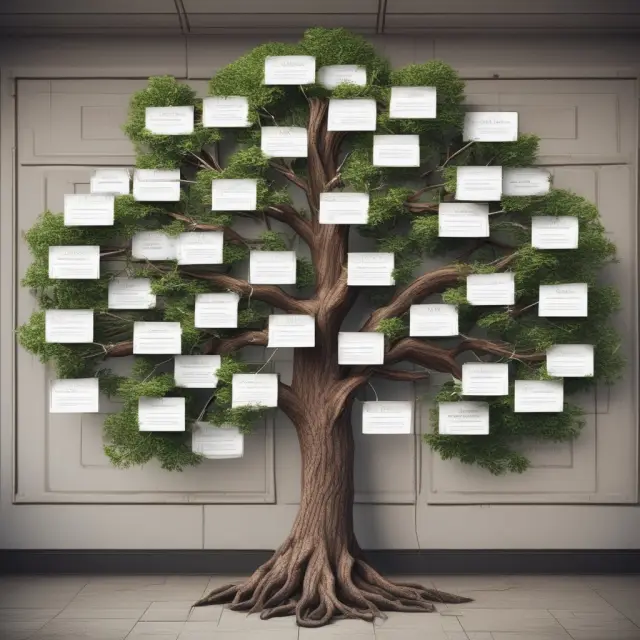 Tree symbolizing gradual employee growth through a company