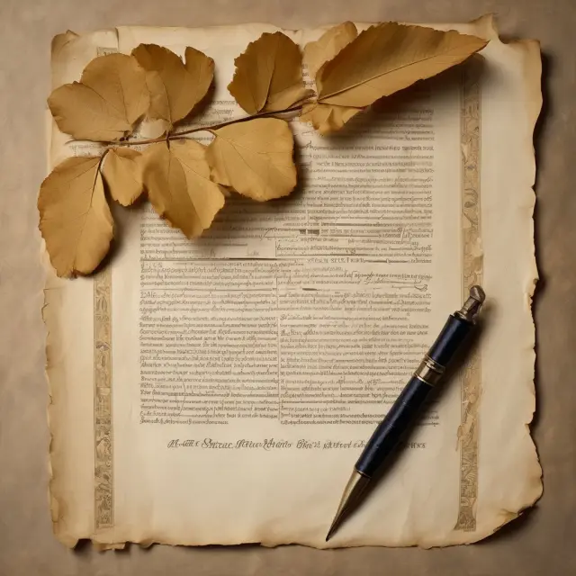 Imagery of an ancient parchment with a quill pen writing golden vesting schedules