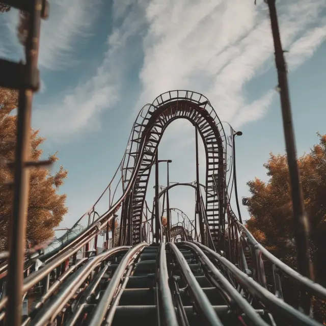 A person navigating a rollercoaster representing cash flow while making equal monthly payments to pay off their debt