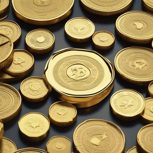 Golden coins representing functional currencies flowing through a kaleidoscope, emphasizing the multifaceted nature of business decisions