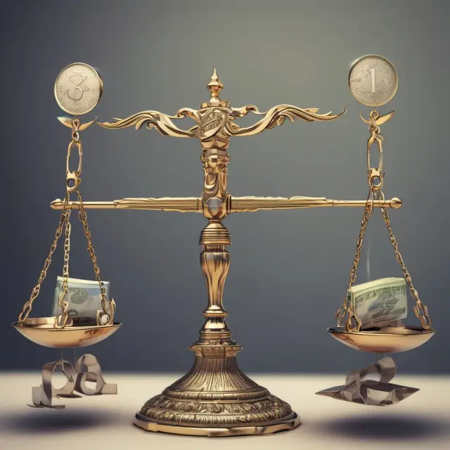 Two scales balance different foreign currencies, illustrating conversion rate adjustments in accounting for foreign currency transactions.