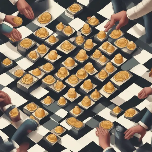 Various hands combining gold coins as a metaphor for investors uniting in investment funds.