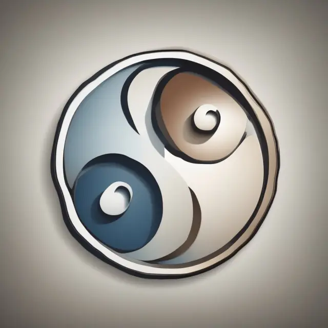 Yin & Yang symbol depicting debt financing (yin) and equity financing (yang), illustrating their complementary roles in business funding.