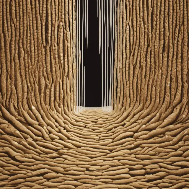 Waterfall of identical wheat grains representing the concept of fungibility and its significance in trading