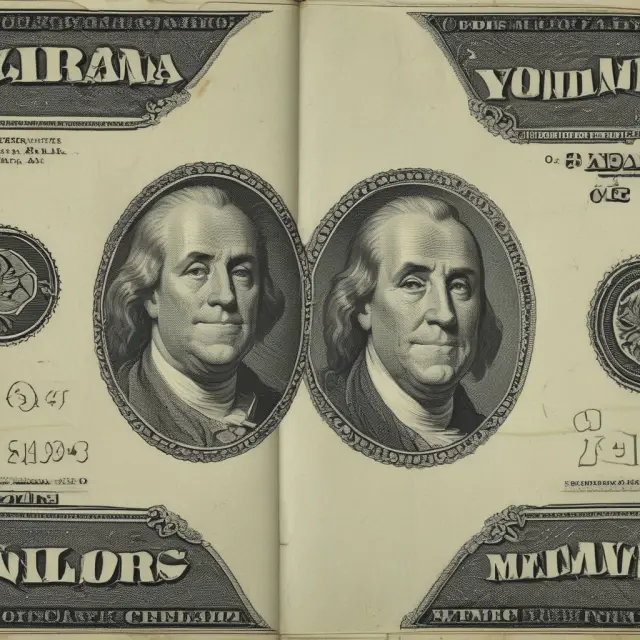 Two identical dollar bills becoming one, illustrating the interchangeable nature of fungible assets