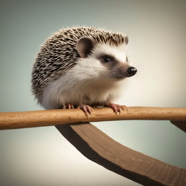 A hedgehog balancing atop a seesaw, symbolizing hedging strategies that protect against market volatility and secure future commodity prices
