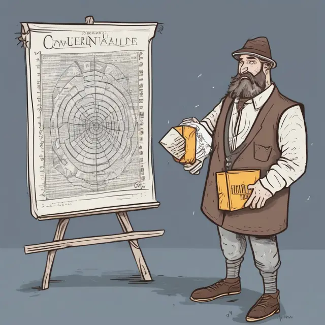Time traveler comparing present and future value calculations to demonstrate investment insights