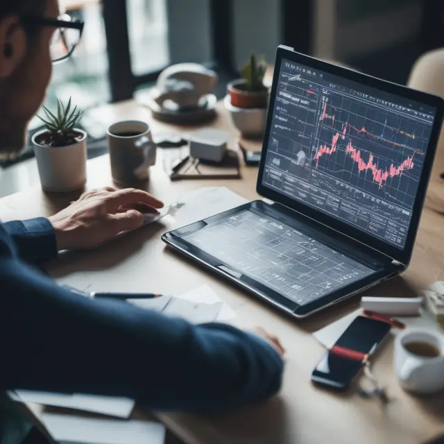 Professional investor evaluating future value using tools and economic data, enhancing investment decisions