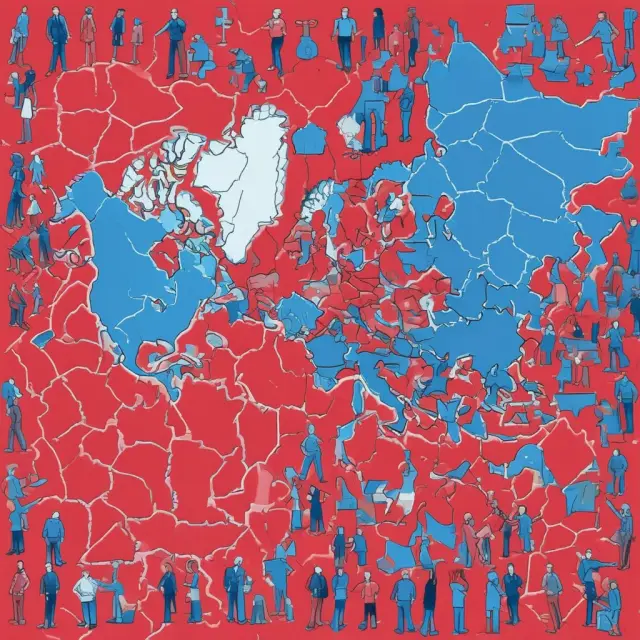 G-7 leaders cooperating on a world map, symbolizing their commitment to climate crisis solutions and pandemic recovery efforts, with excluded nations looking on