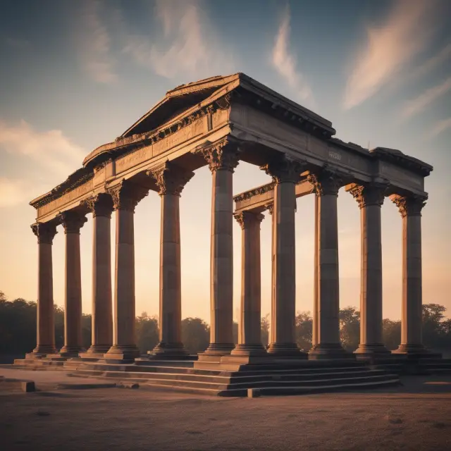 A sturdy base with four pillars symbolizing stability, regulation, investment, and transparency representing the Santiago Principles