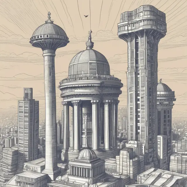 A stable foundation made of three pillars: Santiago principles, symbolizing transparency, independence, and ethical governance in sovereign wealth funds