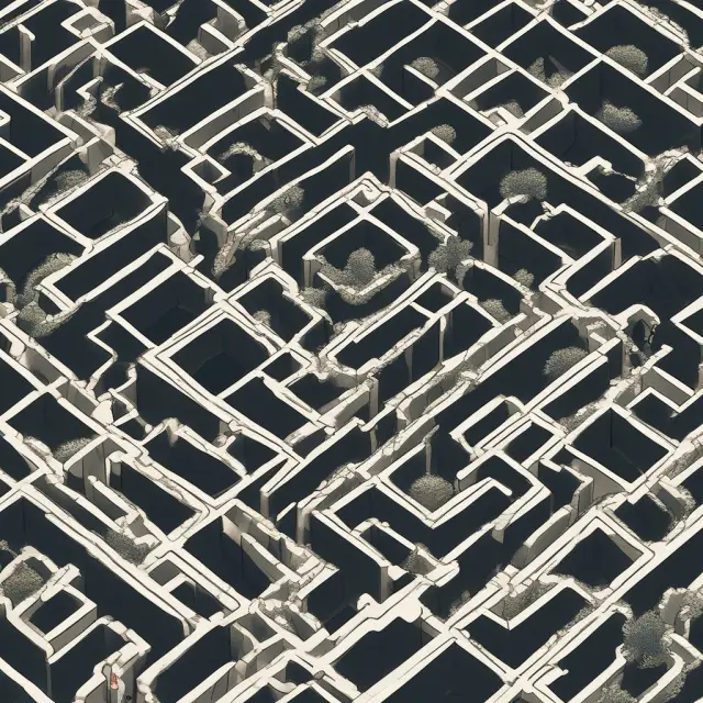 Institutional investor delves into gain strategies through asset allocation, risk management, and trend analysis in a maze of financial possibilities