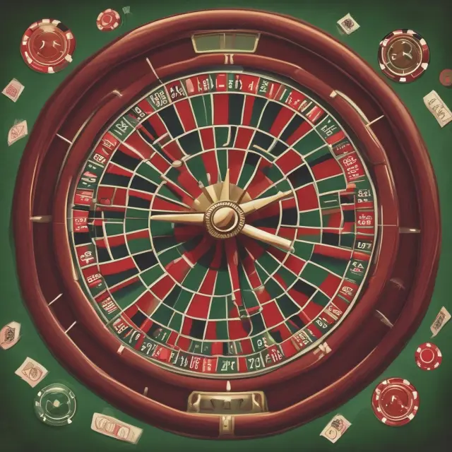 A roulette wheel represents the gambler