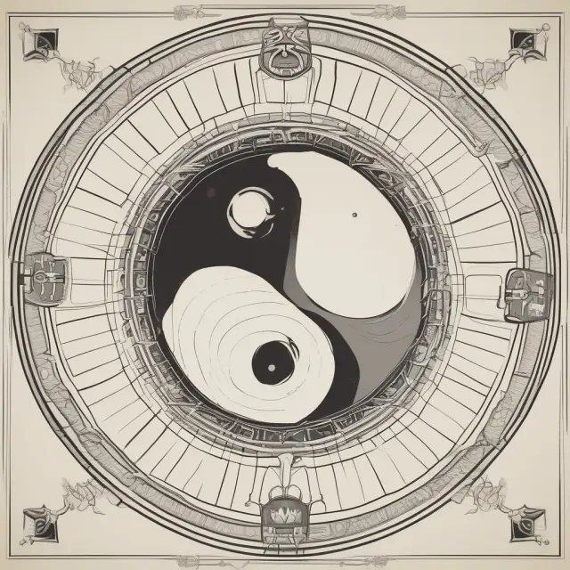 An image of the yin yang symbol representing cooperative (yin) and non-cooperative (yang) game theories in strategic interactions