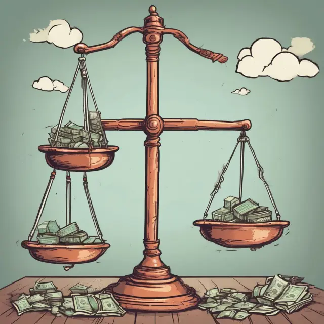 A balanced scale with rewards symbolizing gamification