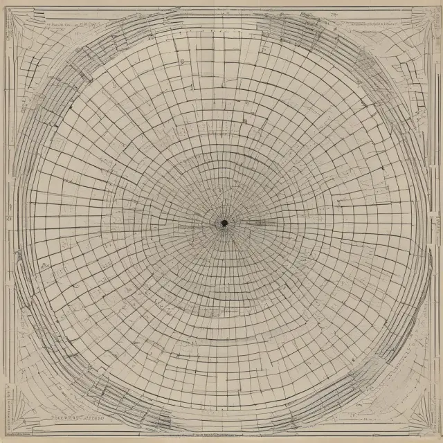 A Gann fan chart with angles casting light on market trends, providing insights into potential support and resistance levels