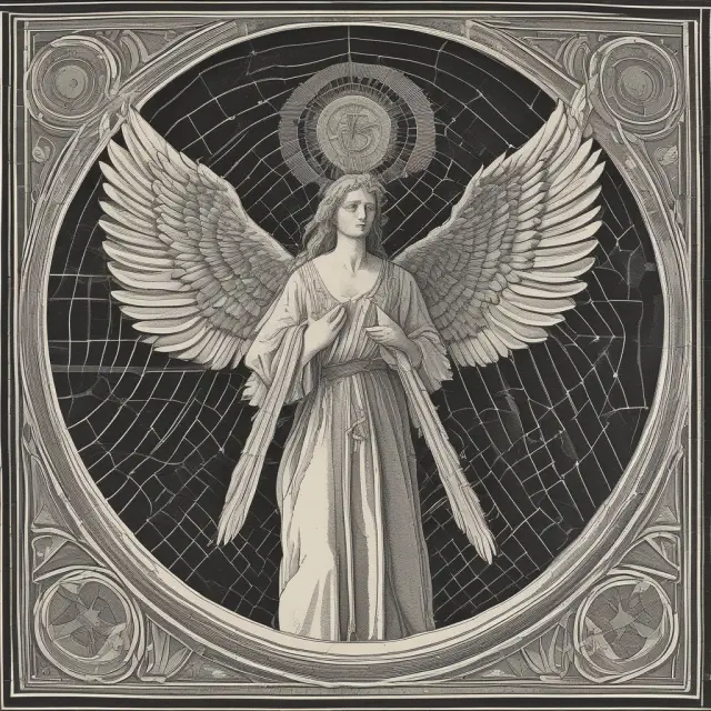 A mystical being, the Gann angel, uses a magical loom to weave angles and reveal market mysteries
