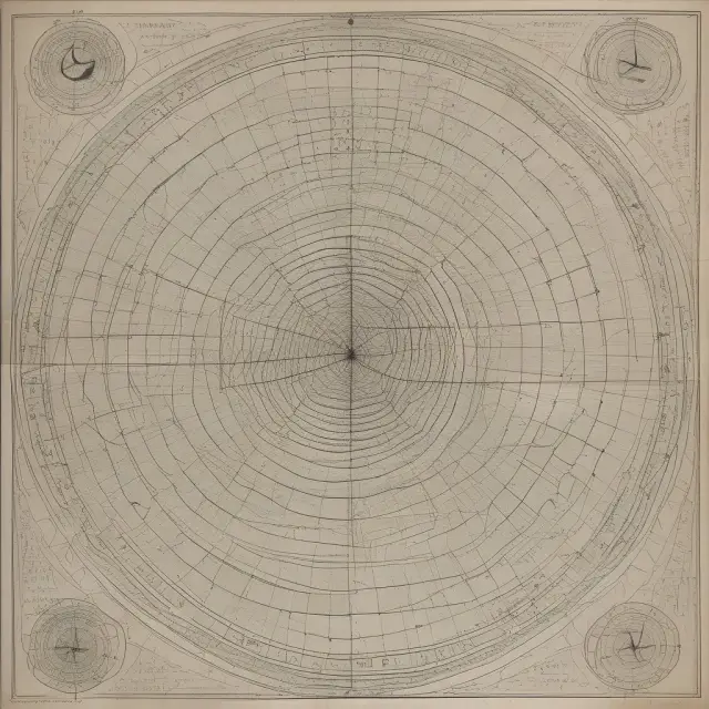 A cosmic representation of Gann angles (45 degrees) and their impact on financial trends