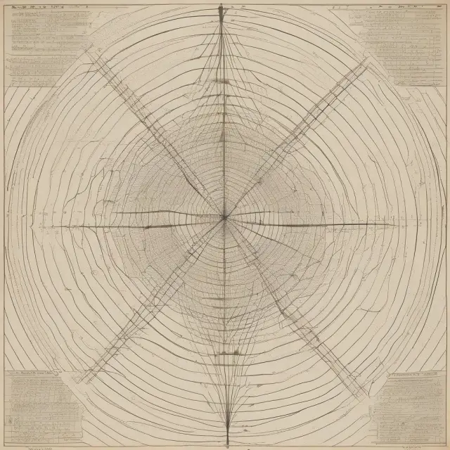 A serene river filled with Gann angle lines, meandering through various charting software and trading platform logos