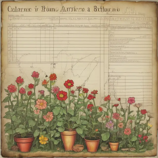 Gantt chart illustrating task prioritization and resource management in project gardening