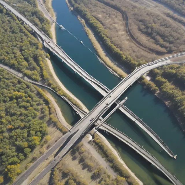 A river representing the gap analysis process, connecting an organization