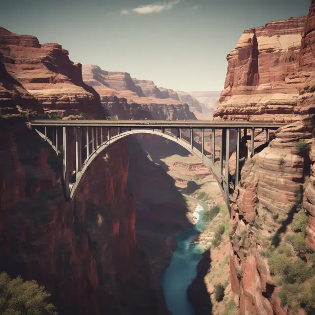 Visualization of gap analysis as a bridge connecting disparate business areas to enhance efficiency and productivity