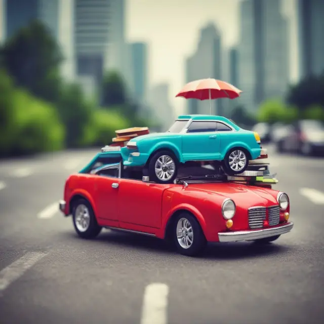 Image of an umbrella shielding a car from rain, symbolizing gap insurance protecting against financial losses due to depreciation and loans