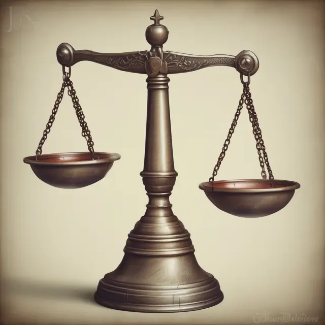 Scales represent justice weighing wages in a garnishment process.