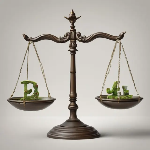 Two weighing scales: one balanced with a GARP stock symbol and growing earnings, another overloaded with growth potential symbol. PEG ratio.