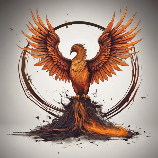 Image: A mythical Phoenix rising from the ashes represents GATT evolving into the more effective World Trade Organization (WTO)