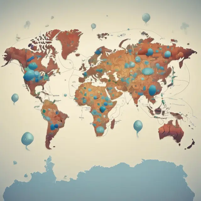 World map showing gazelle companies driving employment in various regions
