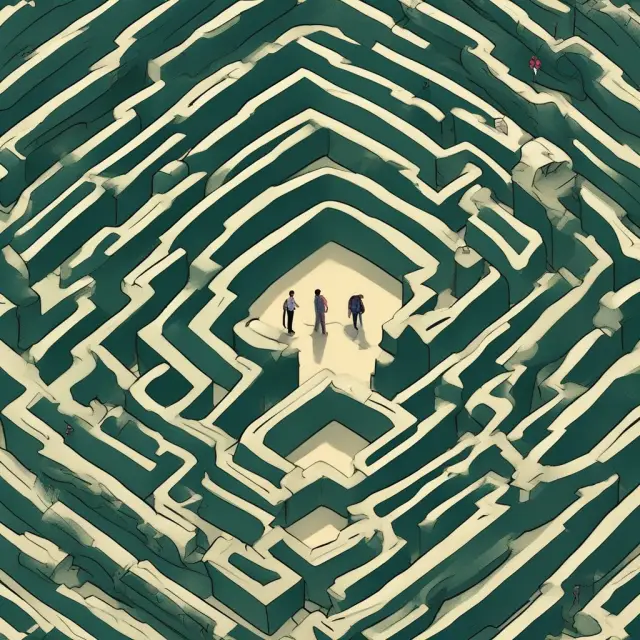 Borrower A and Lender C executing a General Collateral Financing trade, with unspecified collateral facilitated by an Inter-Dealer Broker within a maze of interconnected securities